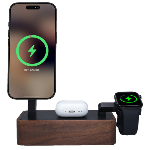ALLDOCK 3 in 1 - Apple Smartboost - Walnut / Black