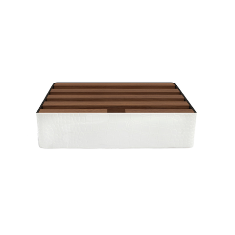ALLDOCK Classic Leather White & Walnut (S&D)